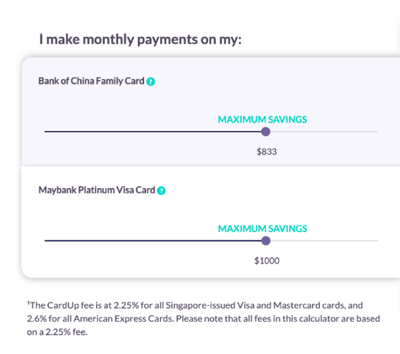 I make monthly payments on Bank of China Family card or Maybank Platinum Visa card